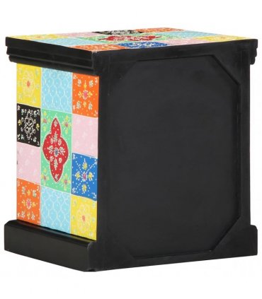 vidaXL Bedside Cabinet Multicolour 40 x 35 x 45 cm Solid Mango Wood