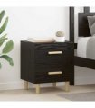 vidaXL Bed Cabinet Black Oak 40 x 35 x 47.5cm Engineered Wood