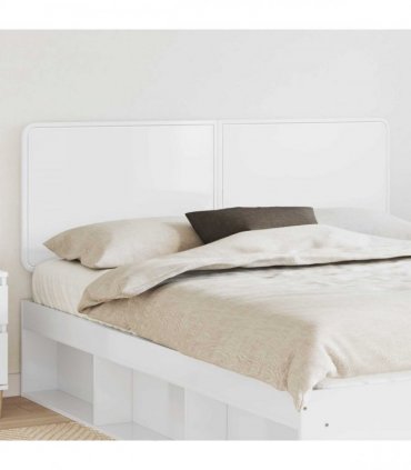 vidaXL Headboard Gloss White Engineered wood