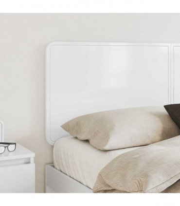 vidaXL Headboard Gloss White Engineered wood