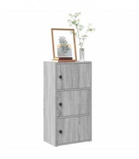 vidaXL Bookcase Grey Sonoma 40x24x77 cm Engineered Wood