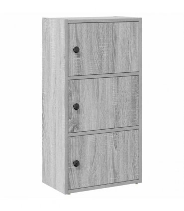 vidaXL Bookcase Grey Sonoma 40x24x77 cm Engineered Wood