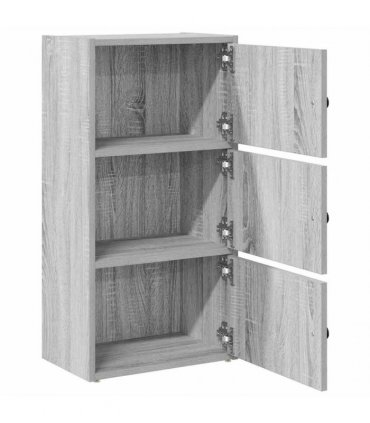 vidaXL Bookcase Grey Sonoma 40x24x77 cm Engineered Wood