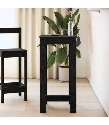vidaXL Bar Table Black Oak 51 x 50 x 103.5 cm Engineered Wood