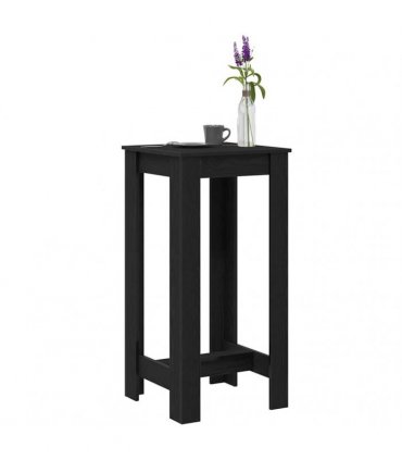 vidaXL Bar Table Black Oak 51 x 50 x 103.5 cm Engineered Wood