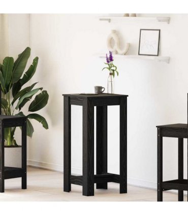 vidaXL Bar Table Black Oak 51 x 50 x 103.5 cm Engineered Wood
