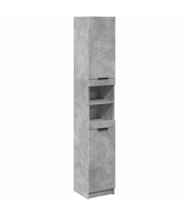 vidaXL Bathroom Cabinet Concrete Grey 32x34x188.5 cm Engineered Wood