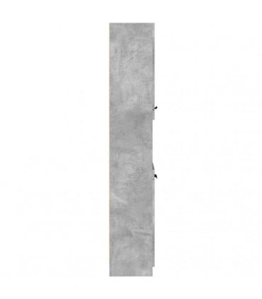 vidaXL Bathroom Cabinet Concrete Grey 32x34x188.5 cm Engineered Wood