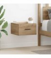 vidaXL Bedside Cabinet Artisan oak 35 x 35 x 20 cm Engineered wood