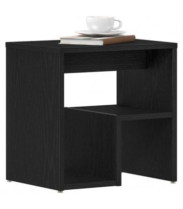 vidaXL Bedside Cabinet Black oak 40 x 30 x 40 cm Engineered wood
