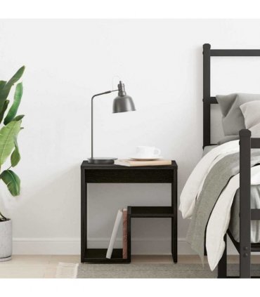 vidaXL Bedside Cabinet Black oak 40 x 30 x 40 cm Engineered wood