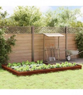 vidaXL Snail Fences 16 pcs Rusty Weathering Steel