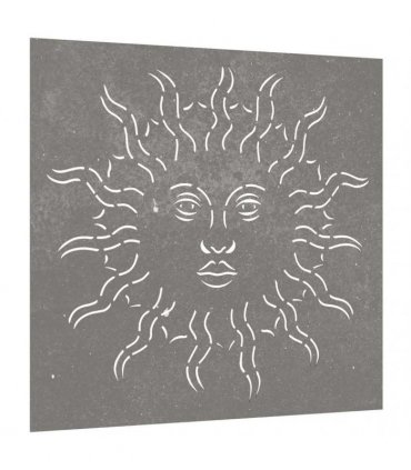 vidaXL Garden Wall Decoration 55x55 cm Corten Steel Sun Design