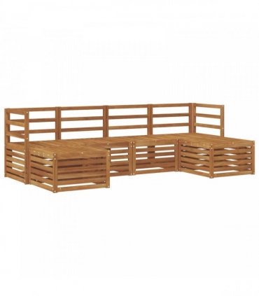 vidaXL Sofa Sets 6 pcs Natural Solid Acacia Wood