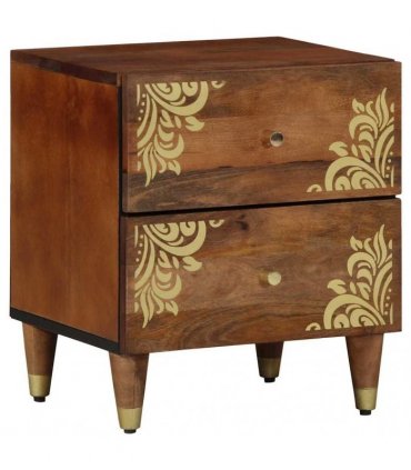 vidaXL Bedside Cabinet Honey Brown 40 x 33 x 46 cm Solid Mango Wood