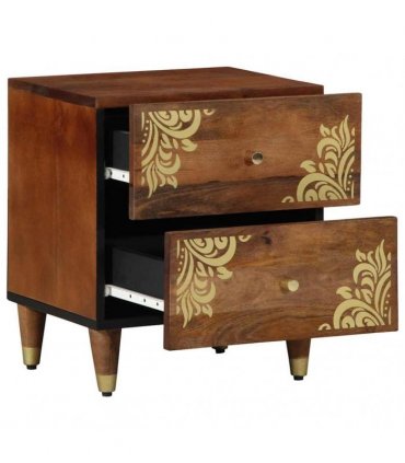 vidaXL Bedside Cabinet Honey Brown 40 x 33 x 46 cm Solid Mango Wood