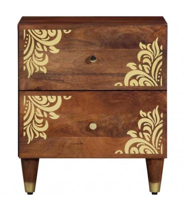 vidaXL Bedside Cabinet Honey Brown 40 x 33 x 46 cm Solid Mango Wood