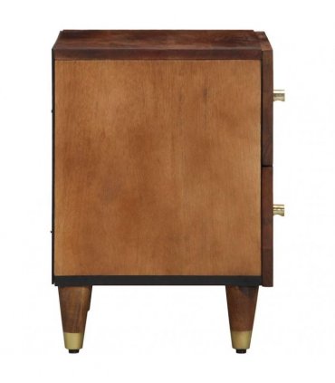 vidaXL Bedside Cabinet Honey Brown 40 x 33 x 46 cm Solid Mango Wood