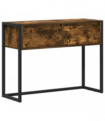 vidaXL End Table Smoke Oak 100 x 36 x 75 cm Engineered Wood