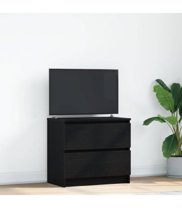vidaXL TV Cabinet Black 60x35x54 cm Engineered Wood