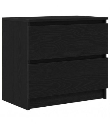 vidaXL TV Cabinet Black 60x35x54 cm Engineered Wood