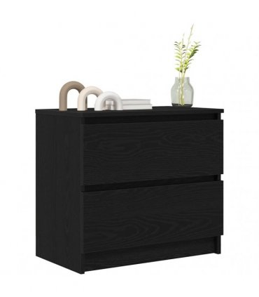 vidaXL TV Cabinet Black 60x35x54 cm Engineered Wood