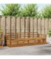 vidaXL Outdoor Sofa Set 3 pcs Natural Solid Acacia Wood