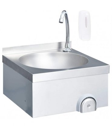 vidaXL Hand Wash Sink with Faucet and Soap Dispenser Stainless Steel