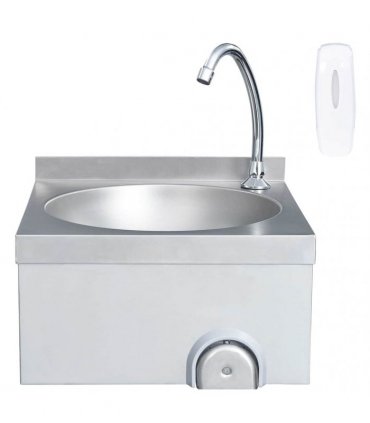 vidaXL Hand Wash Sink with Faucet and Soap Dispenser Stainless Steel