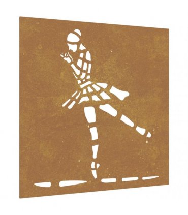 vidaXL Garden Wall Decoration 55x55 cm Corten Steel Ballet Dancer Design