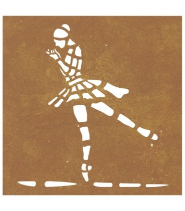 vidaXL Garden Wall Decoration 55x55 cm Corten Steel Ballet Dancer Design