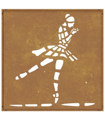 vidaXL Garden Wall Decoration 55x55 cm Corten Steel Ballet Dancer Design