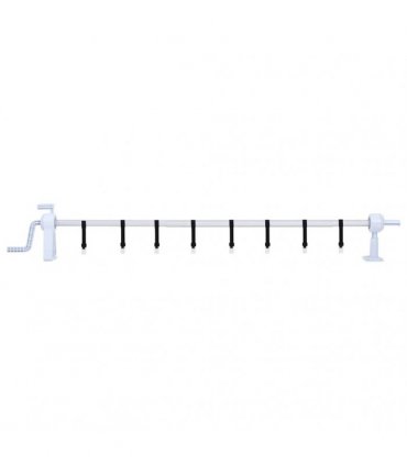 vidaXL Pool Cover Roller | White | Plastic | Adjustable | Telescopic technology