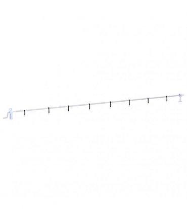 vidaXL Pool Cover Roller | White | Plastic | Adjustable | Telescopic technology