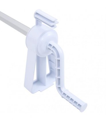vidaXL Pool Cover Roller | White | Plastic | Adjustable | Telescopic technology
