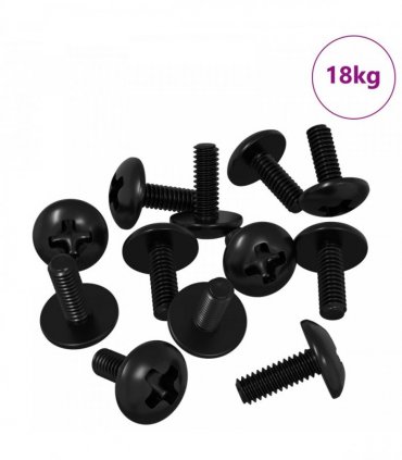 vidaXL Sleeve Screws 8182 pcs Black M4 x 10 mm Iron