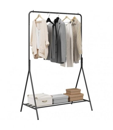 vidaXL Clothes Rack with Storage Black 100 x 56 x 154 cm Steel