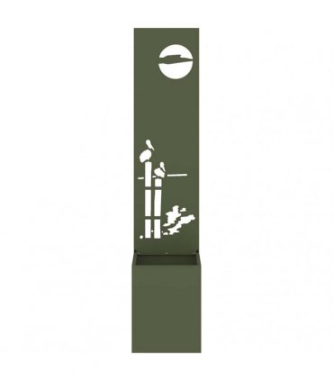 vidaXL Garden Privacy Screen Olive green 32 x 150 cm Cold-rolled steel