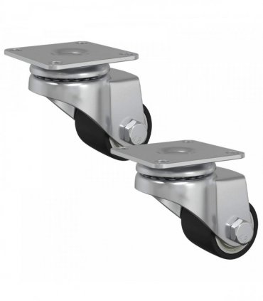 vidaXL Caster 2 pcs Silver 44.1 x 44.1 x 1.95 mm Nylon