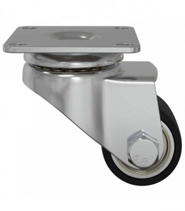 vidaXL Caster 2 pcs Silver 44.1 x 44.1 x 1.95 mm Nylon