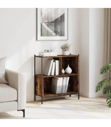 vidaXL Bookcase Smoked Oak 72x28x77.5 cm Engineered Wood