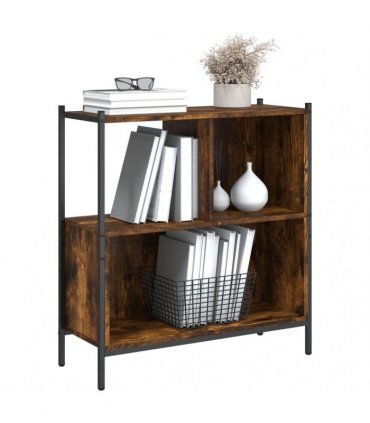 vidaXL Bookcase Smoked Oak 72x28x77.5 cm Engineered Wood
