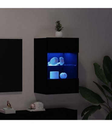 vidaXL TV Cabinet Set Black 40 x 30 x 60.5 cm Engineered Wood
