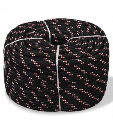 vidaXL Marine Rope Polypropylene 12 mm 50 m Black