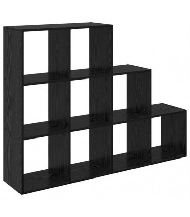 vidaXL Room Divider Bookcase Black Oak 137.5 x 29 x 103.5 cm