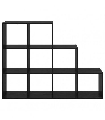 vidaXL Room Divider Bookcase Black Oak 137.5 x 29 x 103.5 cm