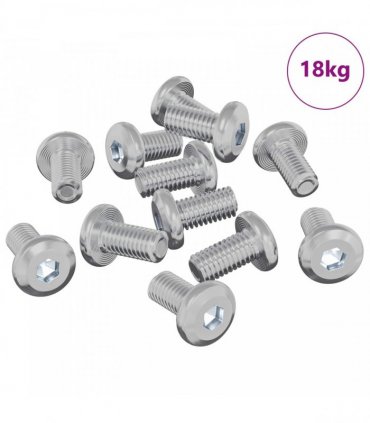 vidaXL Lock Screw Plain 4865 pcs Silver Steel