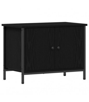 vidaXL TV Cabinet Black Oak 60 x 35 x 45 cm Engineered Wood