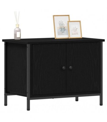 vidaXL TV Cabinet Black Oak 60 x 35 x 45 cm Engineered Wood