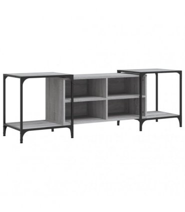 vidaXL TV Cabinet Grey Sonoma 153x37x50 cm Engineered Wood
